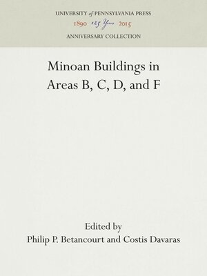 cover image of Minoan Buildings in Areas B, C, D, and F